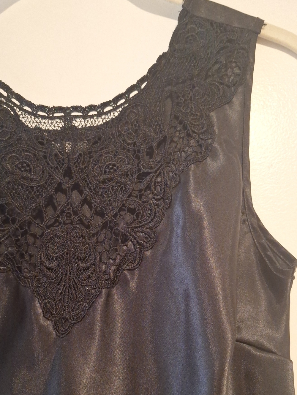 Black Satin Lace-Trim Camisole - Women Intimates